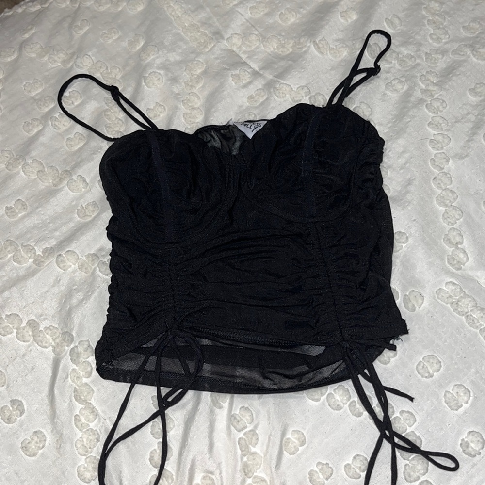 Black Princess Polly Crop-top